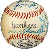 1958 New York Yankees Signed Spalding Baseball Berra Ford & More PSA LOA