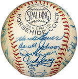 1958 New York Yankees Signed Spalding Baseball Berra Ford & More PSA LOA