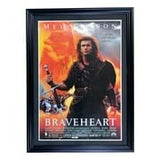 Mel Gibson Signed Framed 27x39 Braveheart Movie Poster JSA Hologram - Sports Integrity