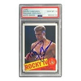 Dolph Lundgren Signed Rocky IV Ivan Drago Trading RP Card PSA/DNA Gem MT 10 - Sports Integrity