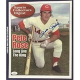 Pete Rose Signed 11x14 Cincinnati Reds Sports Collectors Digest Cover Photo JSA - Sports Integrity