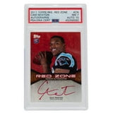 Cam Newton Signed 2011 Topps Rookie Red Zone #CN Panthers Football Card PSA/DNA 10