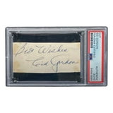 Sid Gordon Milwaukee Braves Signed Slabbed Cut Signature PSA/DNA