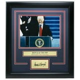 President Donald Trump Framed 8x10 Photo w/ Laser Engraved Signature - Sports Integrity