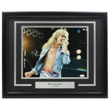 Joe Elliott Signed Framed 11x14 Def Leppard Blonde Hair Photo JSA ITP