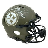 Jerome Bettis Signed Steelers FS Salute To Service Speed Replica Helmet BAS