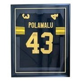 Troy Polamalu Pittsburgh Signed Framed Custom Black/Yellow Football Jersey BAS - Sports Integrity