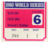 1980 World Series Game 6 Field Box Ticket Stub Phillies vs Royals - Sports Integrity