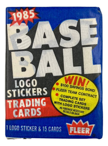 1985 Fleer MLB Baseball 15 Card Wax Pack - Sports Integrity