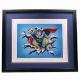 Superman Fist Forward 12x16 Framed DC Comic Limited Edition Giclee - Sports Integrity