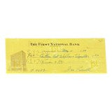 Joe Sewell Cleveland Signed May 4 1959  Bank Check BAS