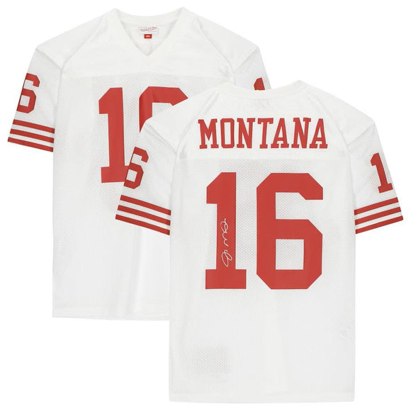 Joe Montana Signed San Francisco 49ers White M&N Authentic Jersey Fanatics