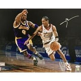 Allen Iverson Signed In Silver 16x20 Philadelphia 76ers vs Kobe Photo JSA ITP - Sports Integrity