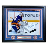 Ilya Sorokin Signed Framed 16x20 New York Islanders Photo JSA ITP