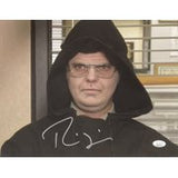 Rainn Wilson Signed 11x14 The Office Dwight Schrute Hood Photo JSA