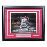 Johnny Bench Signed Framed 11x14 Cincinnati Reds Photo HOF 89 Inscribed Fanatics - Sports Integrity