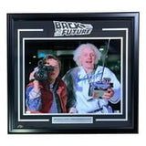 Michael J Fox & Lloyd Signed Framed 16x20 Back to the Future Camera Photo BASJSA - Sports Integrity