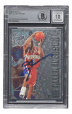 Allen Iverson Signed 1996 Metal #201 Philadelphia 76ers Rookie Card BAS Auto 10 - Sports Integrity