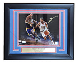 Allen Iverson Signed Framed 8x10 76ers Photo VS Kobe Bryant JSA Hologram