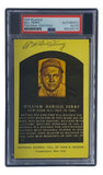 Bill Terry Signed 4x6 New York Giants Hall Of Fame Plaque Card PSA/DNA 85026275 - Sports Integrity