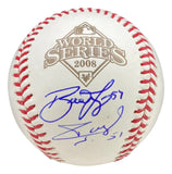 Brad Lidge Carlos Ruiz Signed Phillies 2008 World Series Baseball JSA ITP - Sports Integrity