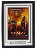 Brendan Fraser Signed Framed 11x17 The Mummy Poster Photo BAS