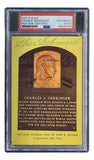 Charlie Gehringer Signed 4x6 Detroit Tigers HOF Plaque Card PSA/DNA 85025744 - Sports Integrity