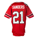 Deion Sanders Signed Custom Red Pro Style Football Jersey BAS ITP