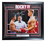 Dolph Lundgren Signed Framed 16x20 Rocky IV Photo Drago Inscribed JSA ITP - Sports Integrity