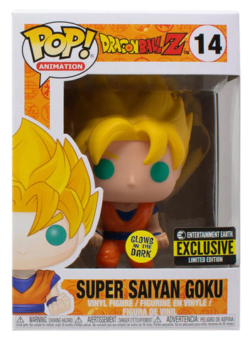 Funko Pop! ANIME Dragon Ball Z Super Saiyan Goku GITD Exclusive #14 VAULTED