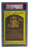 Enos Slaughter Signed 4x6 St Louis Cardinals HOF Plaque Card PSA/DNA 85026192 - Sports Integrity