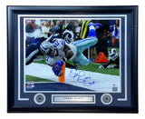 Ezekiel Elliott Signed Framed 16x20 Dallas Cowboys vs Rams Photo BAS