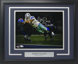 Ezekiel Elliott Signed Framed Dallas Cowboys 11x14 Dive Photo Fanatics