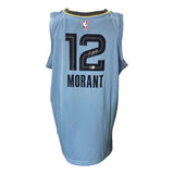 Ja Morant Signed Memphis Grizzlies Navy Blue Nike Swingman Jersey BAS