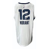 Ja Morant Signed Memphis Grizzlies White Nike Swingman Jersey BAS - Sports Integrity