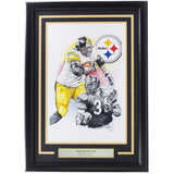 Jerome Bettis Steelers Framed 13x19 Lithograph Signed By Artist Brian Barton PA