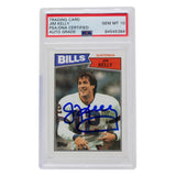 Jim Kelly Signed 1987 Topps #362 Rookie Bills Football Card PSA/DNA Auto Gem Mint 10