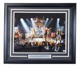 Joe Elliott Phil Collen Signed Framed 16x20 Def Leppard Band Photo JSA ITP