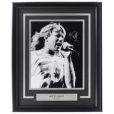 Joe Elliott Signed Framed 11x14 Black And White Def Leppard Photo JSA ITP