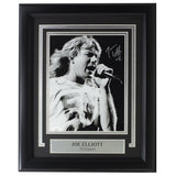 Joe Elliott Signed Framed 8x10 Black And White Def Leppard Photo JSA ITP