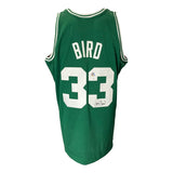 Larry Bird Signed Boston Celtics Green M&N HWC Swingman Jersey Bird+JSA ITP