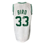 Larry Bird Signed Custom Green Pro-Style Basketball Jersey Bird+JSA ITP