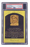 Lou Boudreau Signed 4x6 Cleveland HOF Plaque Card PSA/DNA 85027795