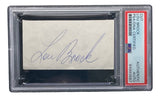 Lou Brock St. Louis Cardinals Signed Slabbed Cut Signature PSA/DNA