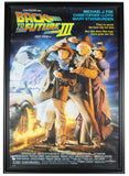 Michael J. Fox Signed Framed Back To The Future 3 32x46 Movie Poster Insc BAS - Sports Integrity