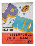 Notre Dame vs Pittsburgh October 19 1935 Official Game Program - Sports Integrity