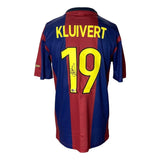 Patrick Kluivert Signed Barcelona FC Nike Soccer Jersey BAS - Sports Integrity