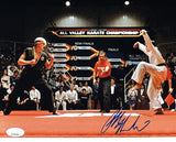 Ralph Macchio Signed 8x10 The Karate Kid Crane Kick Photo JSA ITP - Sports Integrity