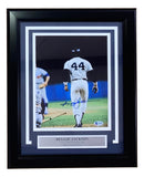 Reggie Jackson Signed Framed 8x10 New York Yankees Home Run Photo BAS