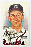 Warren Spahn Milwaukee Braves Autographed 1981 Authentic Perez-Steele Postcard